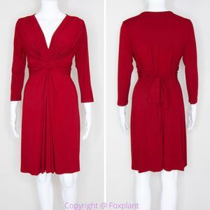 Seraphine Claret Red Knot Front Maternity Dress, size 6